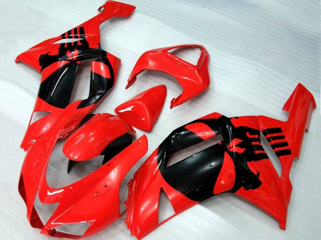 Craneo Rojo 07-08 ZX6R Carenado Moto