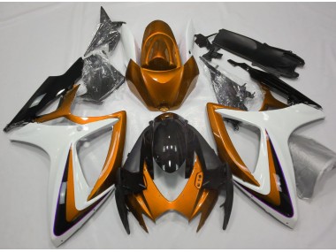 Degradado Naranja & Blanco 06-07 GSXR 600-750 Carenado Moto
