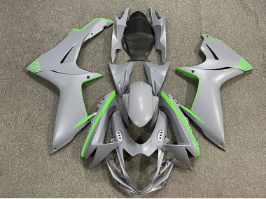 Detalles En Gris Nardo Mate & Verde 11-24 GSXR 600-750 Carenado Moto