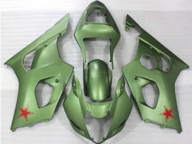 Ejercito Verde 03-04 GSXR 1000 Carenado Moto Ejercito Verde 03-04 GSXR 1000 Carenado Moto