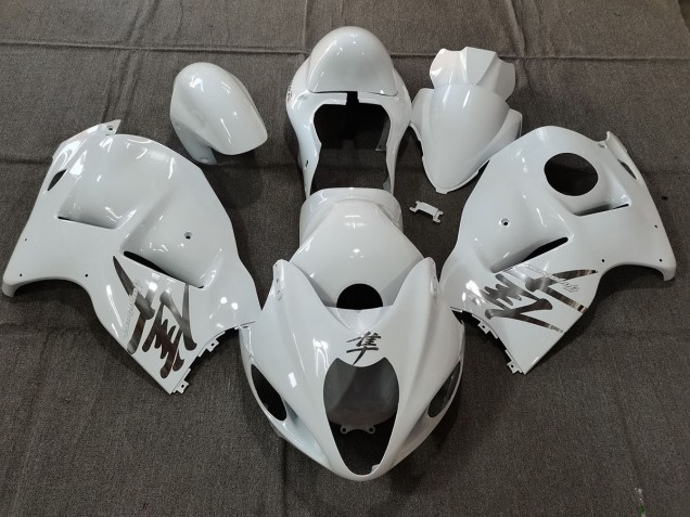 Estilo Blanco Brillante OEM Con Calcomanías Plateadas 97-07 GSXR 1300 Carenado Moto Estilo Blanco Brillante OEM Con Calcomanías Plateadas 97-07 GSXR 1300 Carenado Moto
