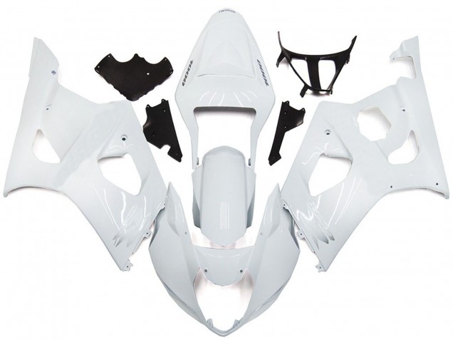 Estilo Blanco Liso Brillante 03-04 GSXR 1000 Carenado Moto Estilo Blanco Liso Brillante 03-04 GSXR 1000 Carenado Moto