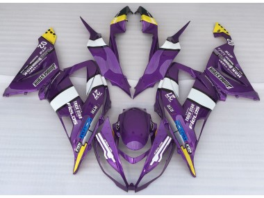 Estilo De Logotipo Morado 13-18 ZX6R Carenado Moto