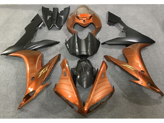 Estilo Naranja Brillante & Fibra De Carbono 04-06 R1 Carenado Moto Estilo Naranja Brillante & Fibra De Carbono 04-06 R1 Carenado Moto