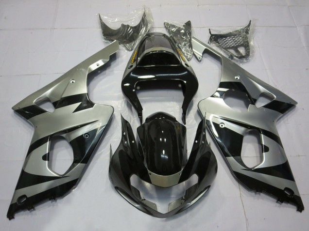 Estilo Plateado & Negro OEM 00-02 GSXR 1000 Carenado Moto Estilo Plateado & Negro OEM 00-02 GSXR 1000 Carenado Moto