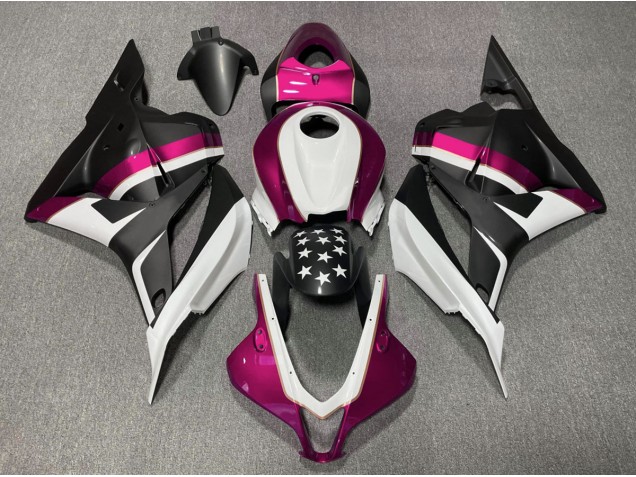 Estrella Negra Mate & Rosa 09-12 CBR600RR Carenado Moto