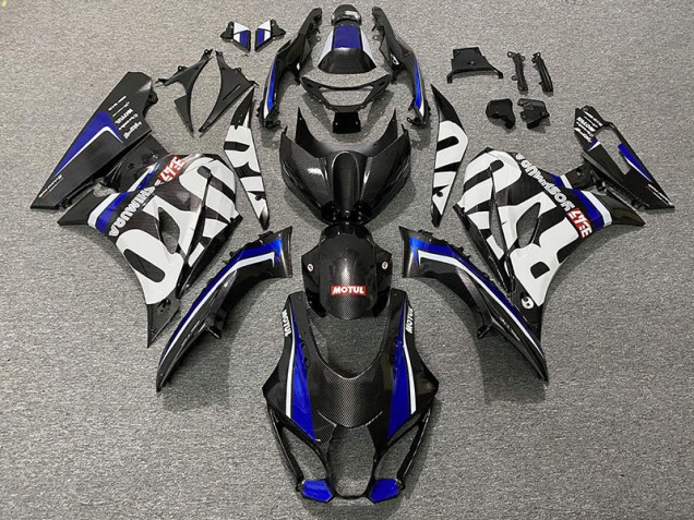 Fibra De Carbono Estilo & Azul 17-23 GSXR 1000 Carenado Moto