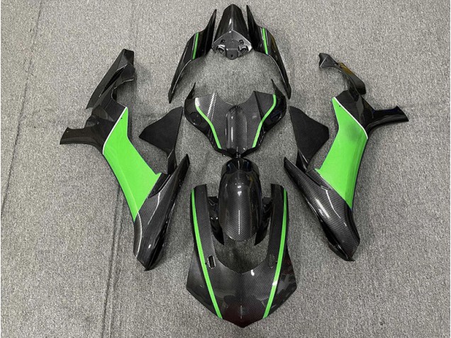 Fibra De Carbono & Verde 15-19 R1 Carenado Moto Fibra De Carbono & Verde 15-19 R1 Carenado Moto