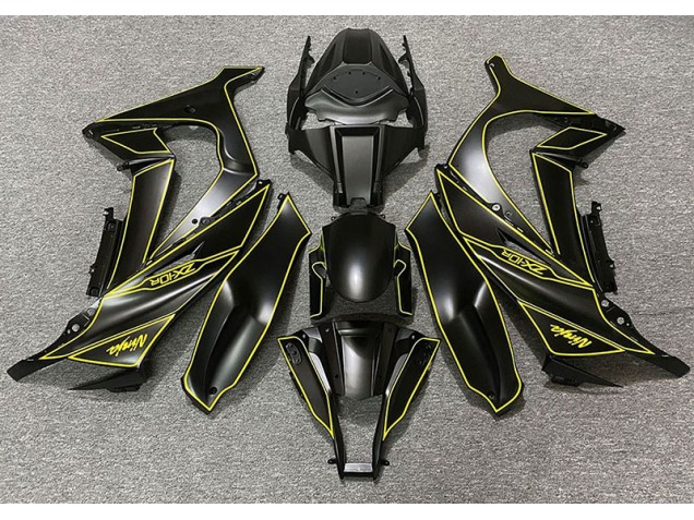Forro Negro Mate & Amarillo 11-15 ZX10R Carenado Moto Forro Negro Mate & Amarillo 11-15 ZX10R Carenado Moto