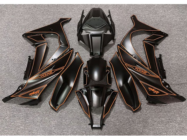 Forro Negro Mate & Naranja 11-15 ZX10R Carenado Moto