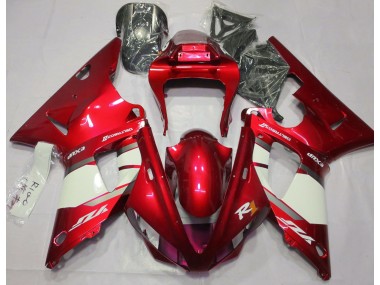 Fuego Rojo & Blanco 00-01 R1 Carenado Moto