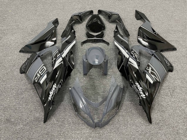 Gris Brillante & Negro 13-18 ZX6R Carenado Moto Gris Brillante & Negro 13-18 ZX6R Carenado Moto