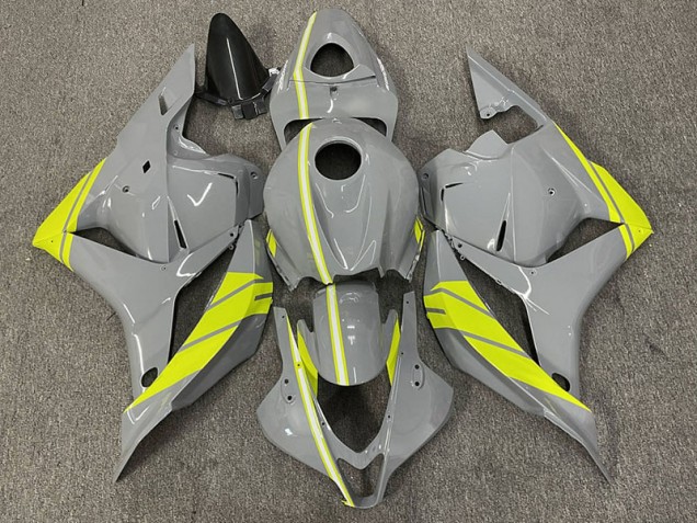 Gris Nardo & Amarillo Alta Visibilidad 09-12 CBR600RR Carenado Moto Gris Nardo & Amarillo Alta Visibilidad 09-12 CBR600RR Carenado Moto
