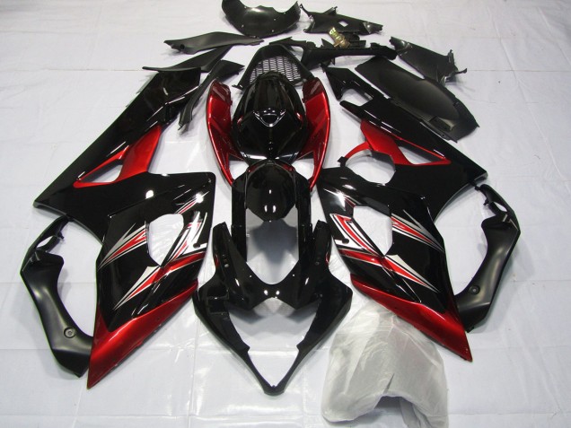 Llamarada Roja & Negra 05-06 GSXR 1000 Carenado Moto
