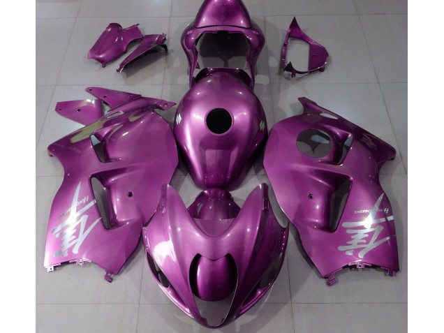 Logotipo Rosa Brillante & Plateado 97-07 GSXR 1300 Carenado Moto Logotipo Rosa Brillante & Plateado 97-07 GSXR 1300 Carenado Moto