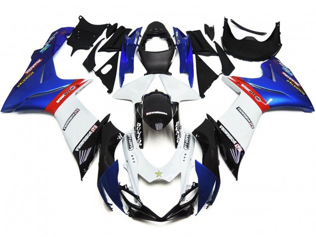 Logotipos Personalizados Con Azul & Rojo 11-24 GSXR 600-750 Carenado Moto Logotipos Personalizados Con Azul & Rojo 11-24 GSXR 600-750 Carenado Moto