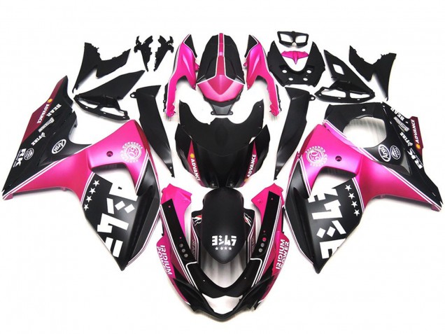 Logotipos Personalizados Rosa Mate 09-16 GSXR 1000 Carenado Moto Logotipos Personalizados Rosa Mate 09-16 GSXR 1000 Carenado Moto