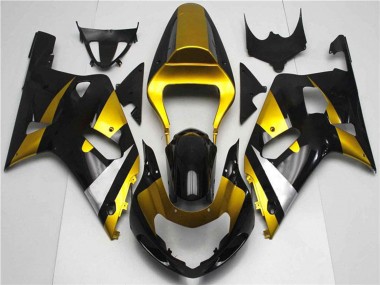 Carenados Moto Suzuki GSXR 600/750 2001-2003 - Oro Plata Negro Brillante Baratos