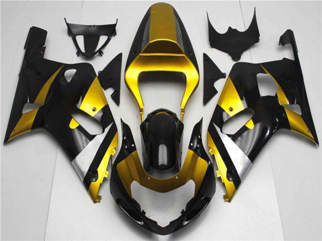 Carenados Moto Suzuki GSXR 600/750 2001-2003 - Oro Plata Negro Brillante Baratos