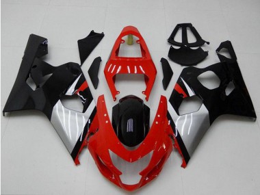 Carenados Moto Suzuki GSXR 600/750 2004-2005 - Rojo Plata Negro Baratos