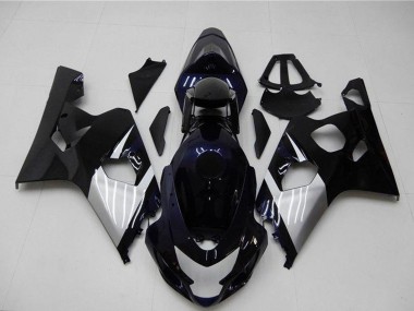 Carenados Moto Suzuki GSXR 600/750 2004-2005 - Negro Brillante Plata Azul Baratos
