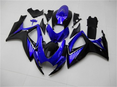 Carenados Moto Suzuki GSXR 600/750 2006-2007 - Azul Negro Brillante Baratos