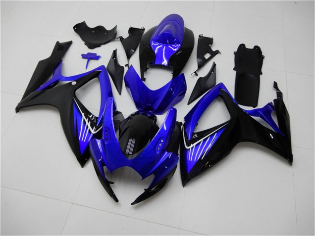 Carenados Moto Suzuki GSXR 600/750 2006-2007 - Azul Negro Brillante Baratos