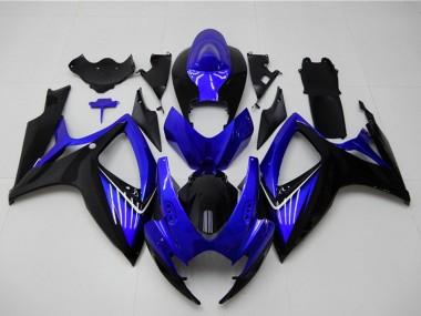 Carenados Moto Suzuki GSXR 600/750 2006-2007 - Azul Negro Brillante Baratos