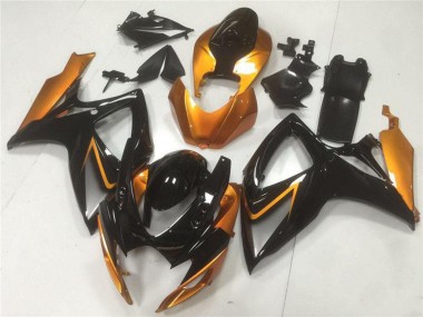 Carenados Moto Suzuki GSXR 600/750 2006-2007 - Naranja Negro Brillante Baratos