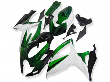 Carenados Moto Suzuki GSXR 600/750 2006-2007 - Blanco Verde Negro Brillante Baratos