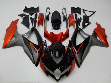 Carenados Moto Suzuki GSXR 600/750 2008-2010 - Naranja Gris Negro Brillante Baratos