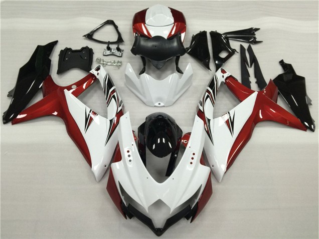 Carenados Moto Suzuki GSXR 600/750 2008-2010 - Blanco Rojo Negro Brillante Baratos