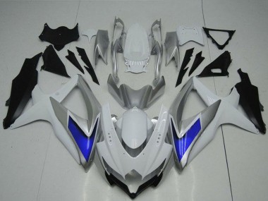 Carenados Moto Suzuki GSXR 600/750 2008-2010 - Plata Blanco Azul Negro Baratos