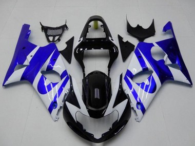 Carenado Moto Suzuki GSXR 1000 2000-2002 - Blanco Azul Negro Brillante Baratos
