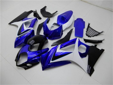 Carenados Moto Suzuki GSXR 1000 2007-2008 - Blanco Azul Negro No Calcomanía Baratos