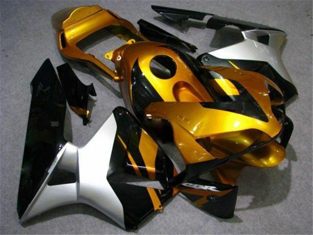 Carenado Moto Honda CBR600RR 2003-2004 - Plata Oro Negro Brillante Baratos