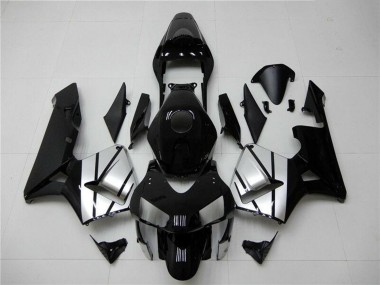 Carenados Moto Honda CBR600RR 2003-2004 - Plata Negro Brillante Raya Baratos