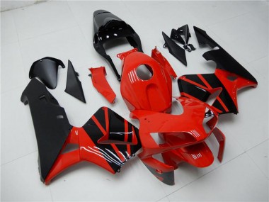 Carenados Moto Honda CBR600RR 2003-2004 - Rojo Negro Brillante OEM Estilo Baratos