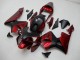 Carenados Moto Honda CBR600RR 2003-2004 - Rojo Negro Mate Raya Baratos