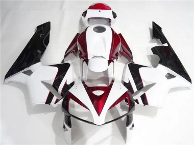 Kits Carenados Moto Honda CBR600RR 2005-2006 - Blanco Rojo Negro Baratos