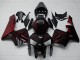Kits Carenado Moto Honda CBR600RR 2005-2006 - Negro Brillante Rojo Llama Baratos