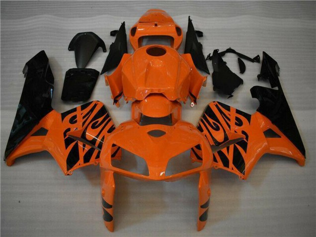 Carenado Moto Honda CBR600RR 2005-2006 - Naranja Negro Llama Baratos