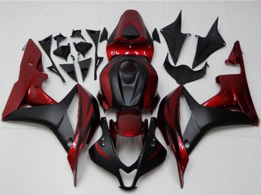Kits Carenado Moto Honda CBR600RR 2007-2008 - Rojo Negro Mate Baratos