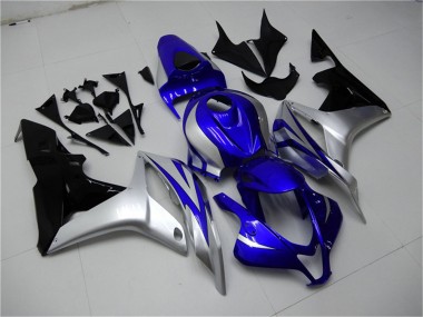 Carenados Moto Honda CBR600RR 2007-2008 - Plata Azul Negro Brillante OEM Estilo Baratos