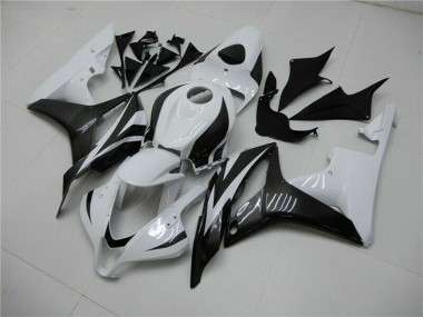 Carenado Moto Honda CBR600RR 2007-2008 - Blanco Negro Brillante Baratos