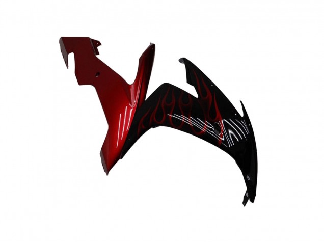 Carenados Moto Yamaha YZF R1 2004-2006 - Negro Brillante Rojo Llama Baratos