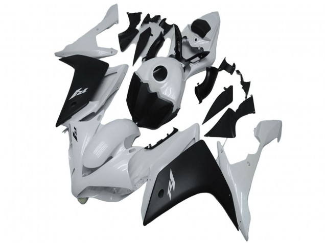 Carenado Moto Yamaha YZF R1 2007-2008 - Blanco Negro Mate Baratos
