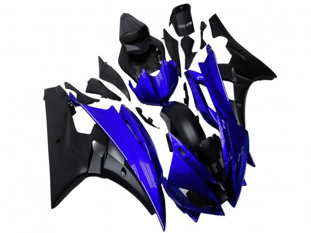 Carenado Moto Yamaha YZF R6 2006-2007 - Azul Negro Mate Baratos