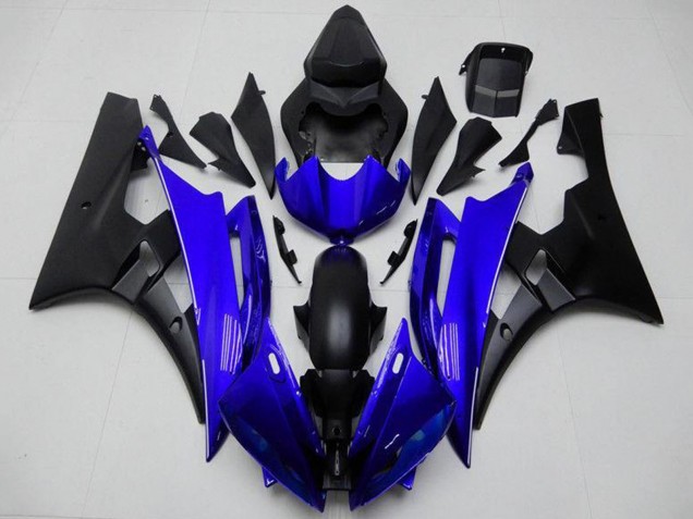 Carenado Moto Yamaha YZF R6 2006-2007 - Azul Negro Mate Baratos