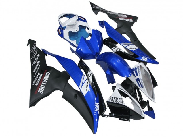Carenados Moto Yamaha YZF R6 2008-2016 - Blanco Azul Negro Mate Yamalube Baratos